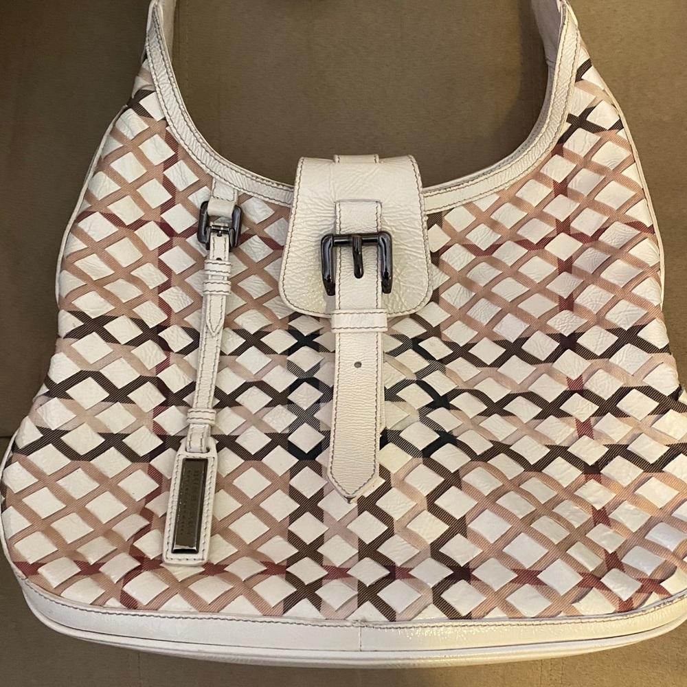 Burberry White Hobo Bag